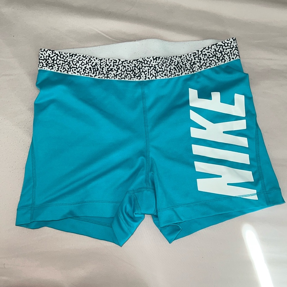 NIKE PRO SPANDEX SHORTS DRI-FIT SIZE BLUE LARGE